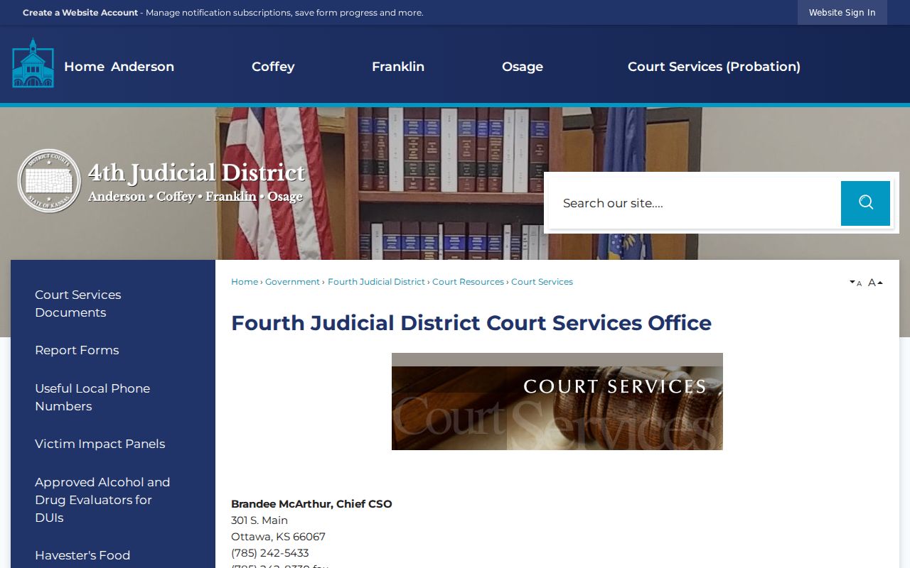Anderson County court docket Court Services